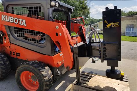 skid steer post driver rental ft wayne|skid steer post rental.